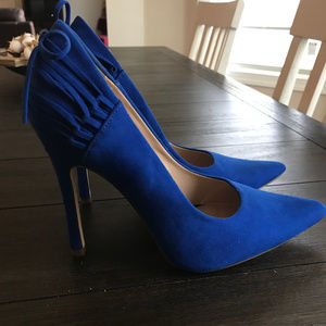 JustFab Lyla Blue Pumps